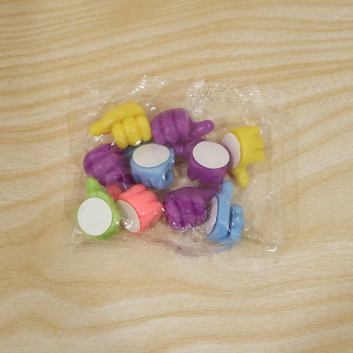 Colourful Thumb Shape Adhesive Wire Holder Clips For Cable Management Set (10 Pc)
