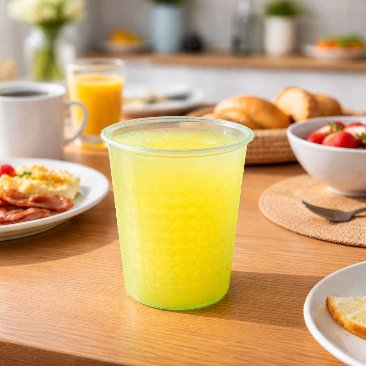 Unbreakable Plastic Drinking Glass Set Of 6 (200 Ml Each)