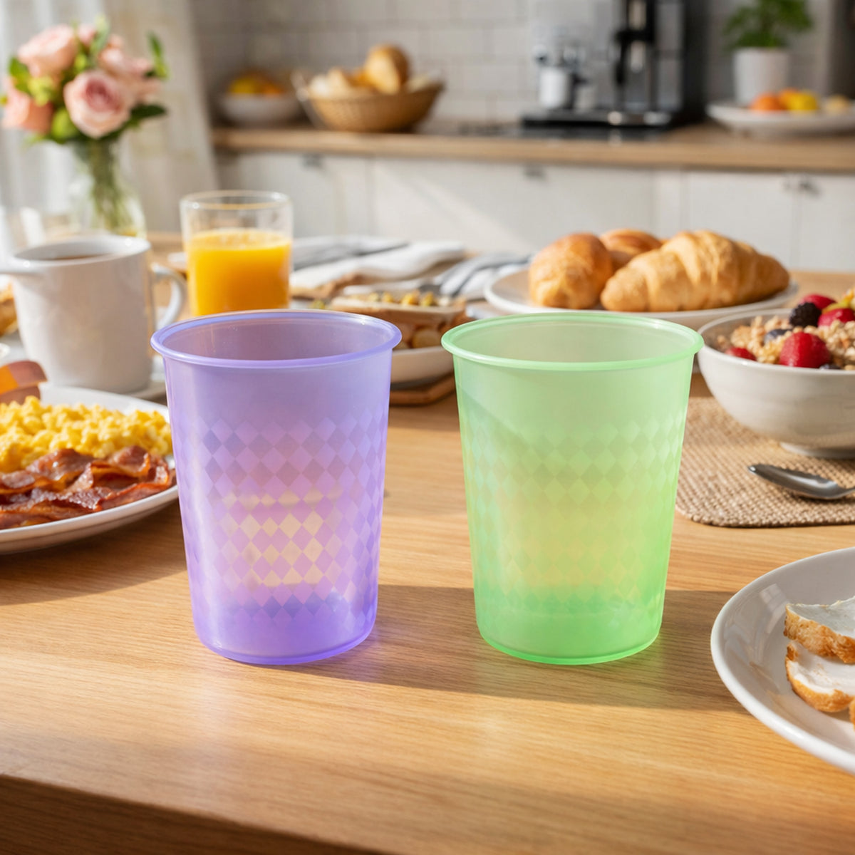 Unbreakable Plastic Drinking Glass Set Of 6 (200 Ml Each)