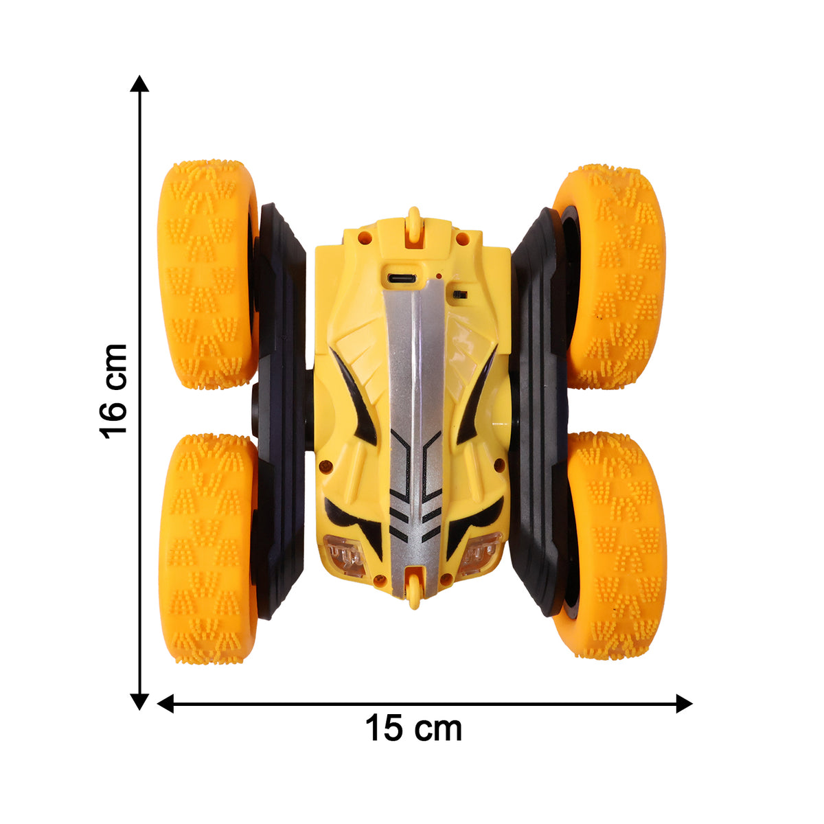 Remote Control Double Flip Stunt Car Rechargeable Rc Toy For Kids Play (1 Pc)