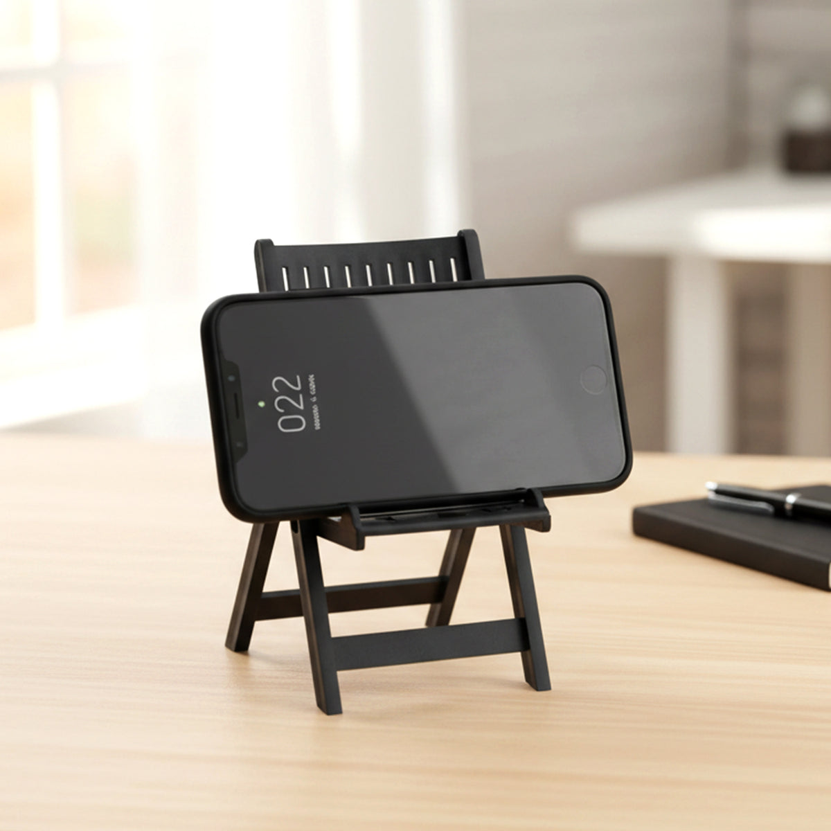 Mini Chair Shape Mobile Stand Holder (1 Pc  Balck Color)