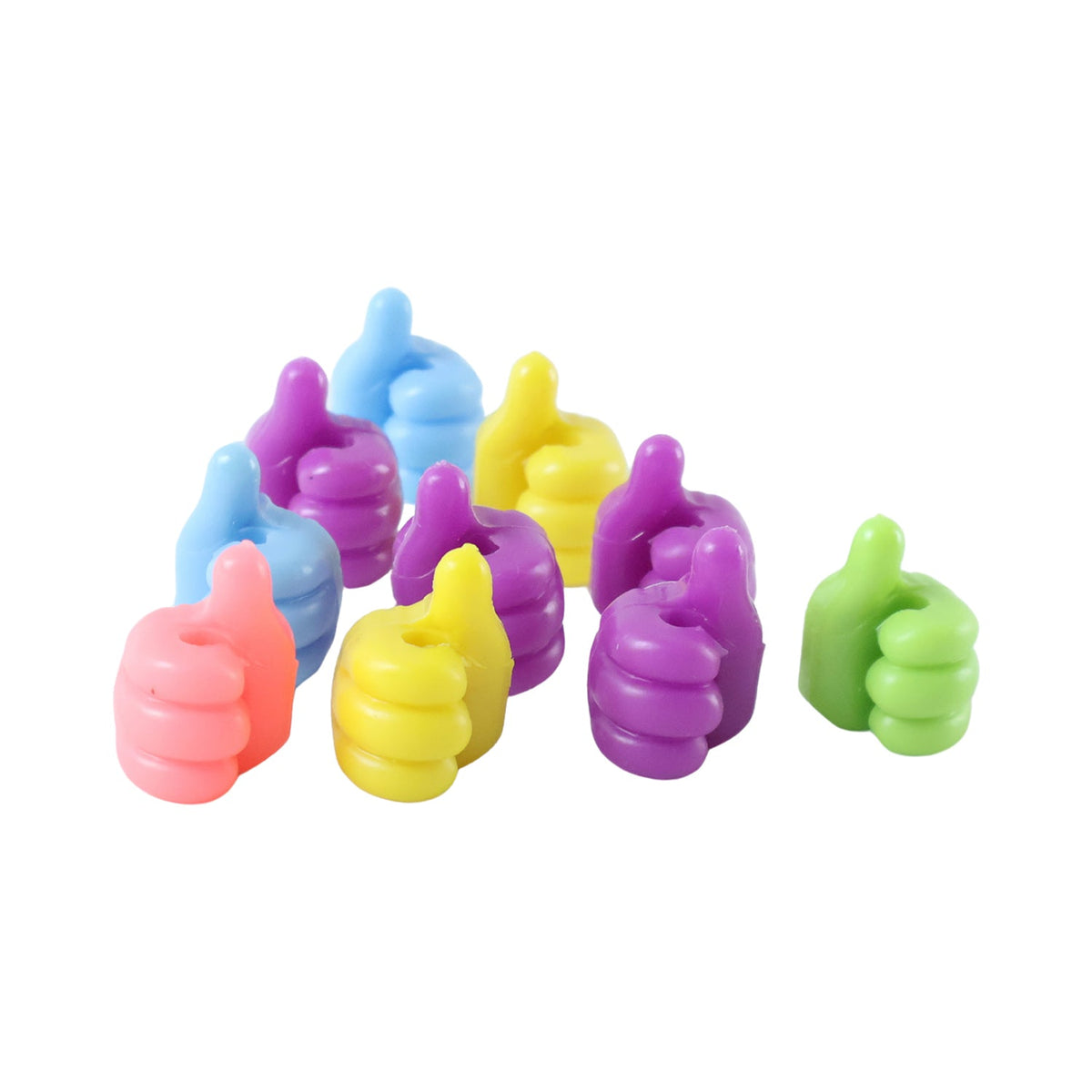 Colourful Thumb Shape Adhesive Wire Holder Clips For Cable Management Set (10 Pc)