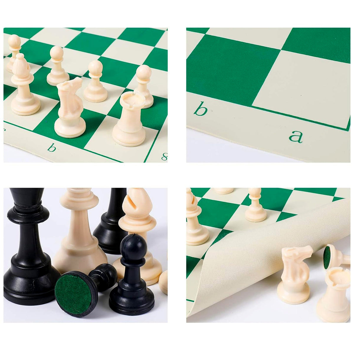Big Premium Portable Chess Set Plastic Chess Pieces (1 Set)