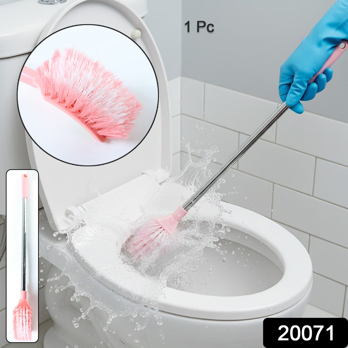 Long Handle Toilet Cleaning Brush (1 Pc)