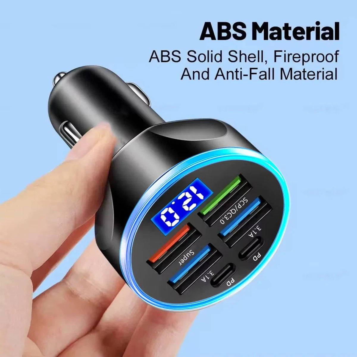 Multi-port Fast Car Charger For 12v24v Vehicles  4-usb Smart Adapter