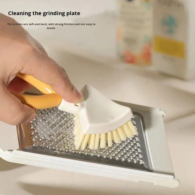 Foldable Triangular Gap Cleaning Brush with Soap Holder (Pack of 2)